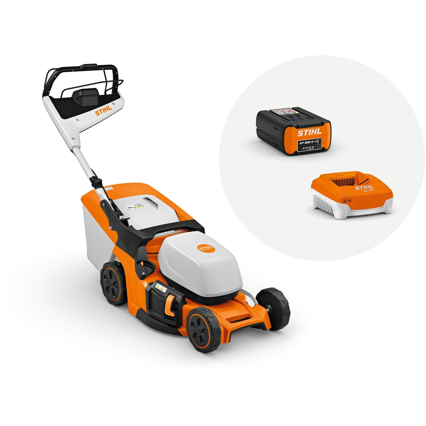 Stihl - RMA 448 PV - Akku-Rasenmäher - 46 cm Schnittbreite, 55 Liter Fangkorb, mit Radantrieb