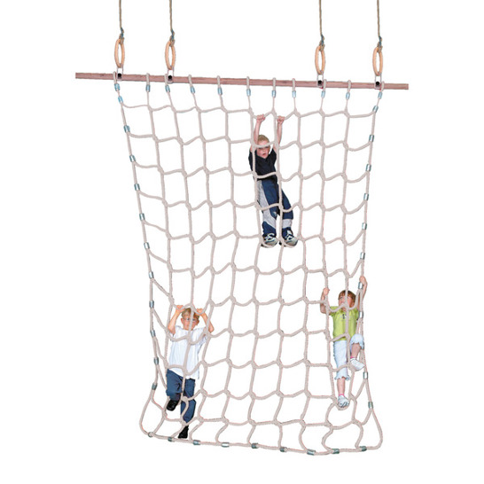 Sport-Thieme - Kletternetz für Turnringe - Turngeräte - 3,5 m, Spinnfaser Natur
