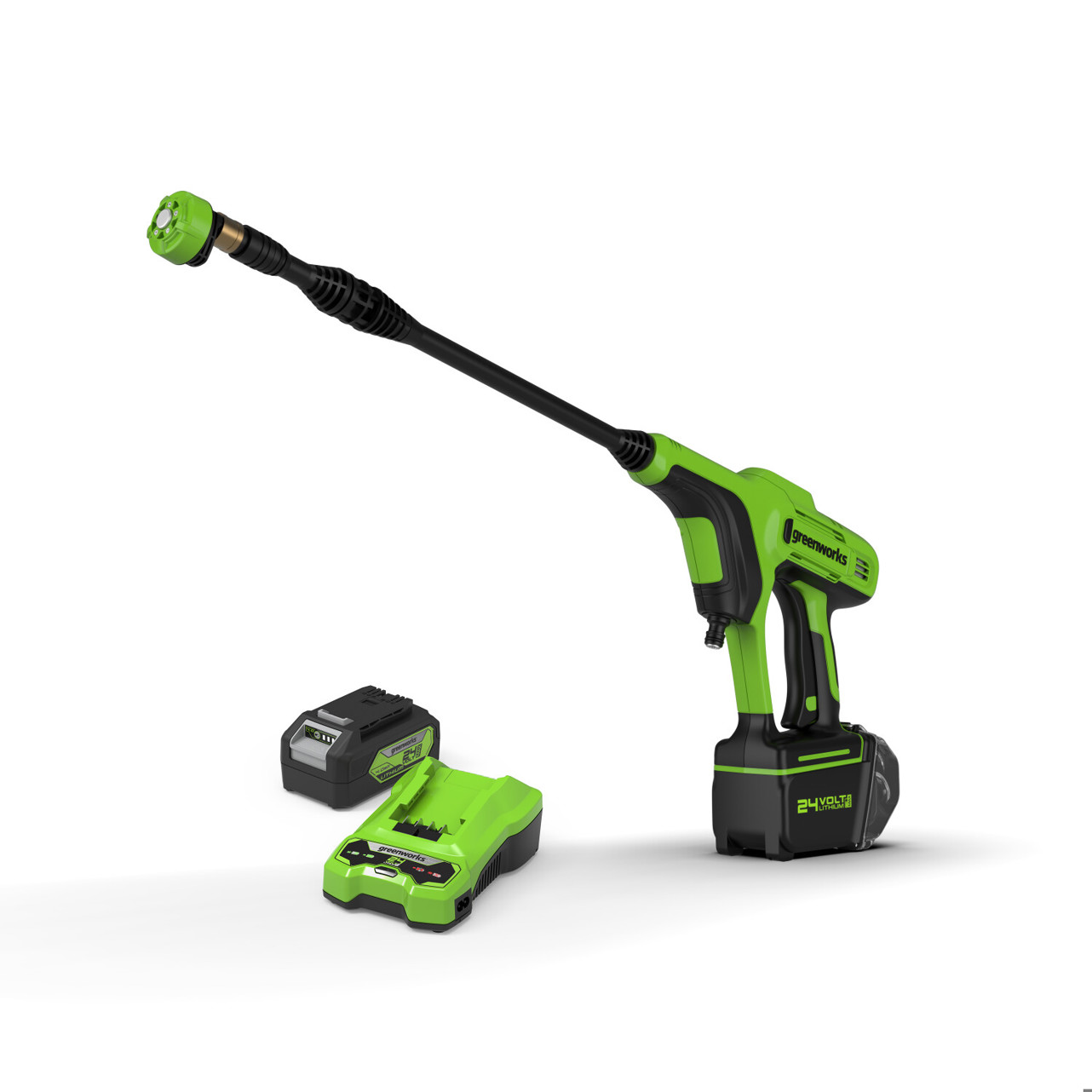 Greenworks - Hochdruckreiniger - Akku Hochdruckreiniger - 24 bar, 4 Ah Akku, gelegentliche Nutzung