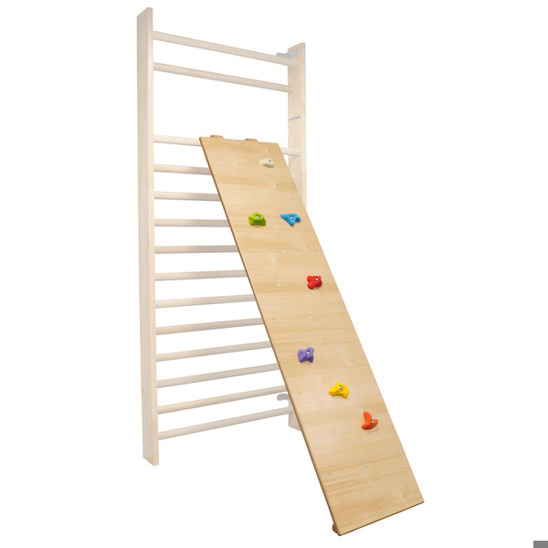 Sport-Thieme - Kletterbrett - Kombi - Kletteranlagen - 7 Klettergriffe, bis 80 kg belastbar, Birke Multiplex