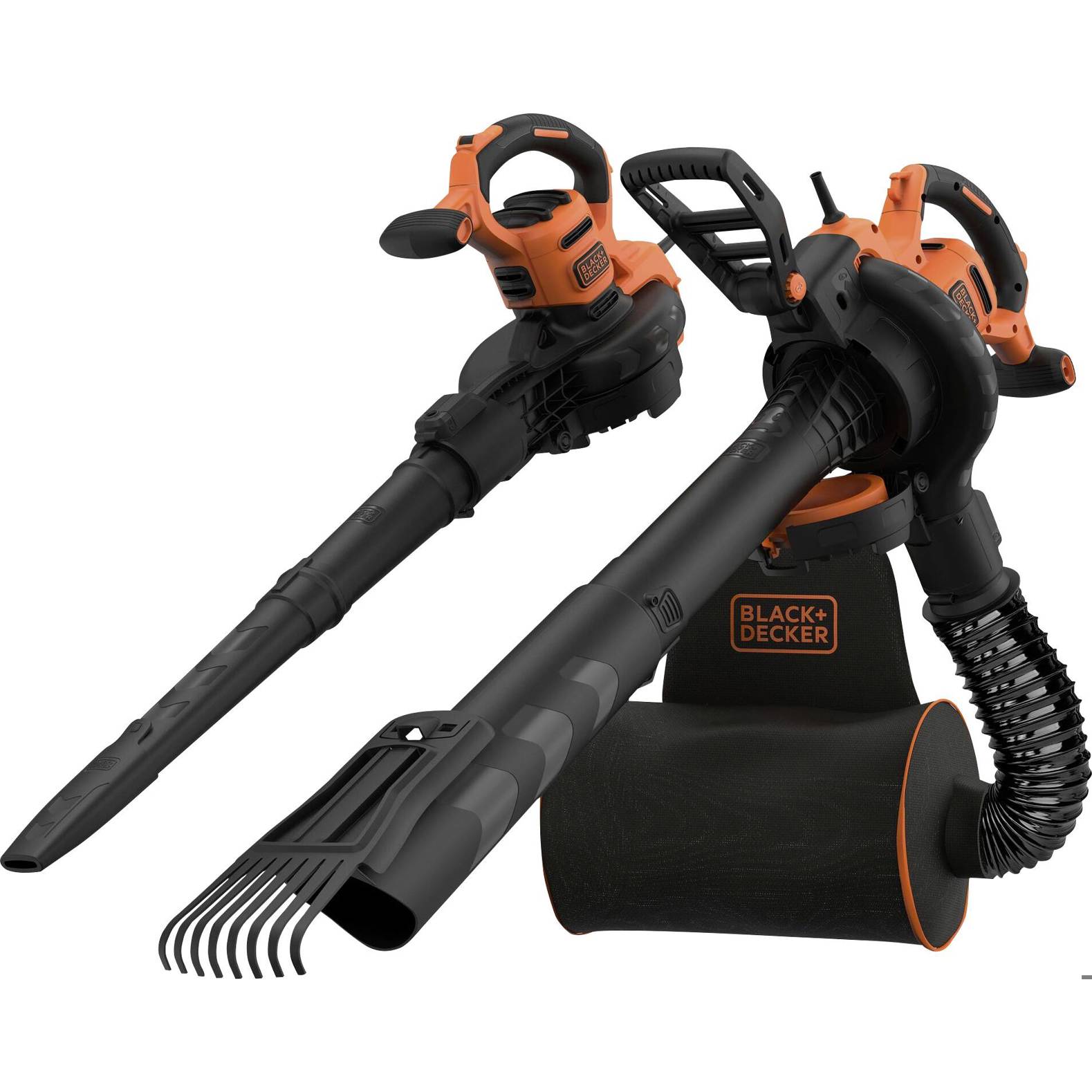 Black & Decker - Elektro Laubsauger - BEBLV301-QS - Laubsauger, Laubbläser - 3-in-1 Funktion, 3000W Leistung, 72l Fangsack