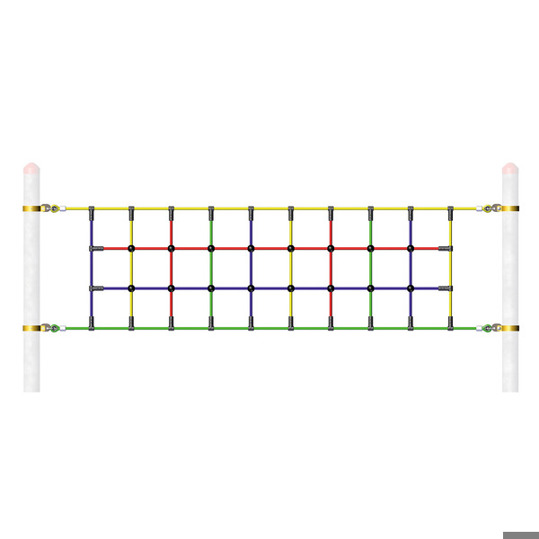 Huck Seilspielgeräte - Haiger Einzelelement Kletternetz - Kletteranlagen - geringe Fallhöhe, für Kinder ab 2 Jahren