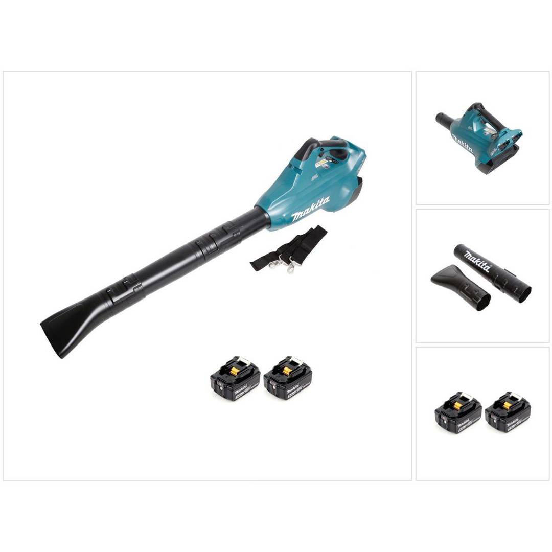 Makita - Akku Laubbläser - DUB 362 T - Laubbläser - 2x 18V, 5 Ah Akku, 798 m³/h Luftvolumen