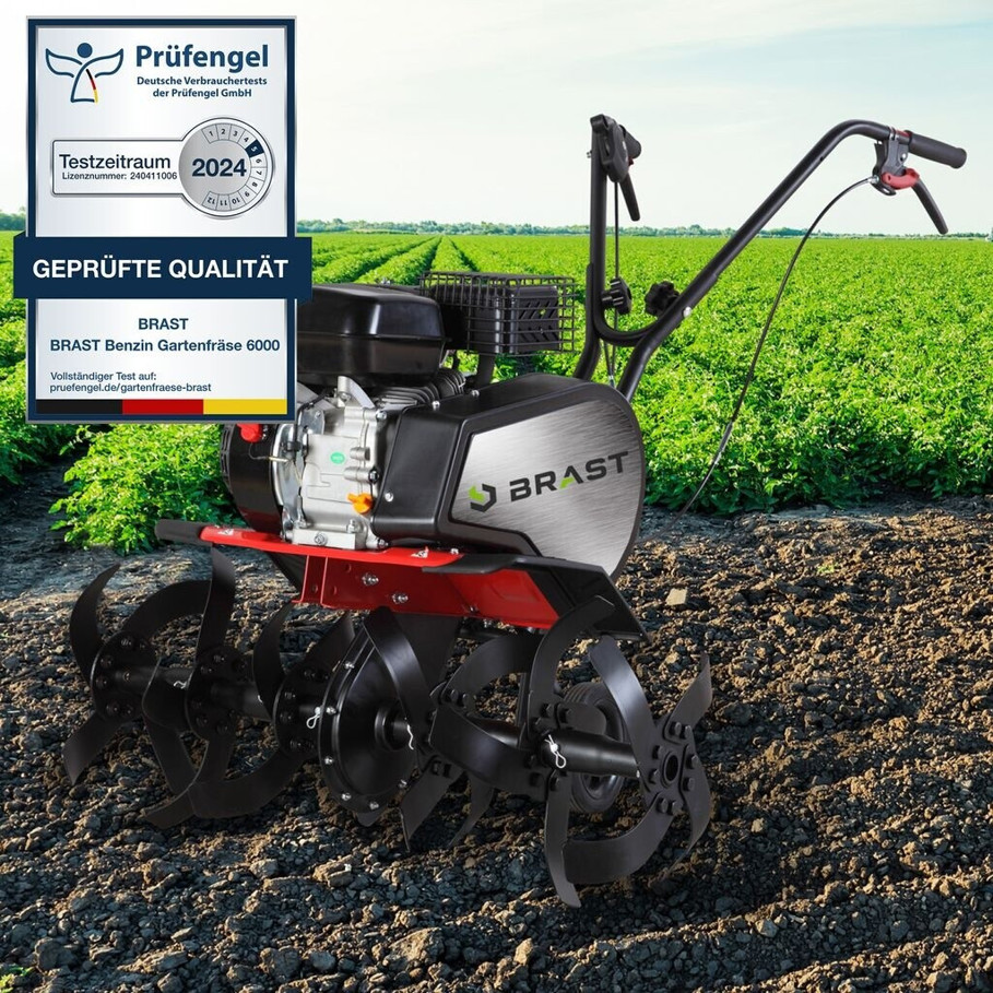 Brast - Benzin-Motorhacke - Motorhacken - 7 PS, 85 cm Arbeitsbreite, 35 cm Arbeitstiefe