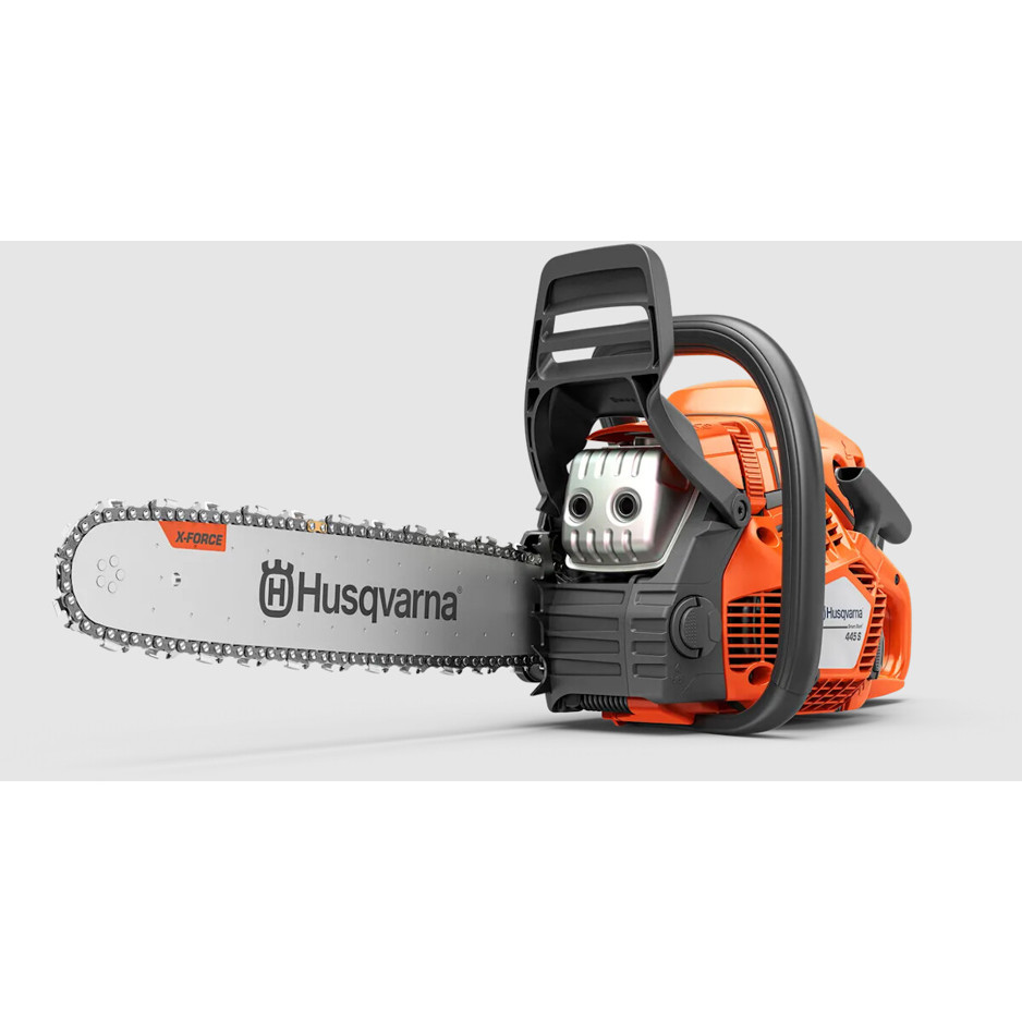 Husqvarna - Benzin-Kettensäge 445S - Kettensäge - 2.200 Watt, 38 cm Schwertlänge, Smart Start