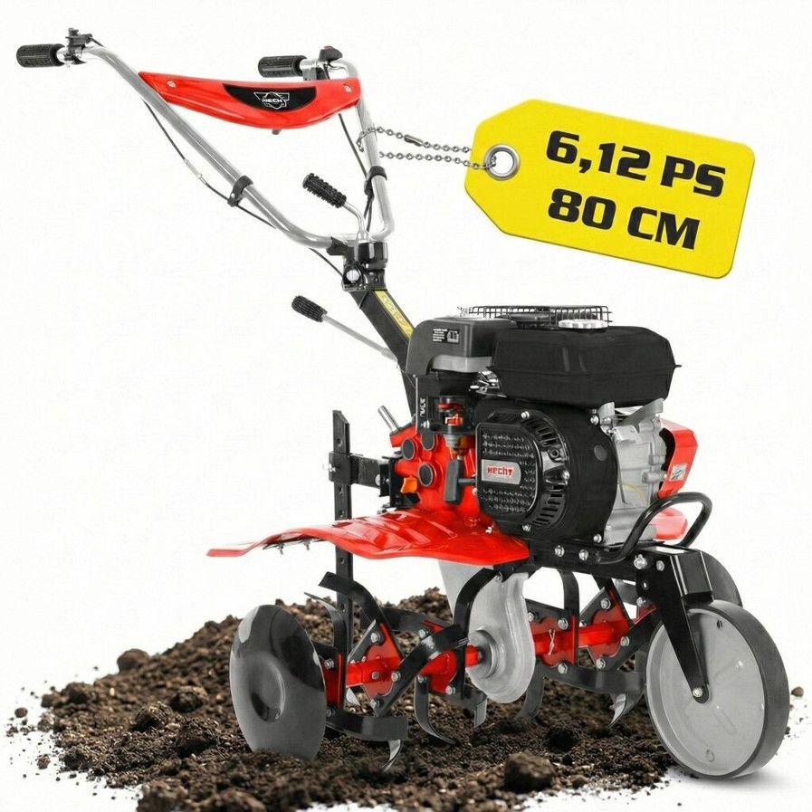 Hecht - 796 - Benzin-Motorhacke - 6,12 PS, 80 cm Arbeitsbreite