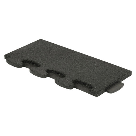 Gum-Tech - Puzzle 3D Gymallrounder - Sportboden - Randstück gerade, 30 mm, witterungsbeständig