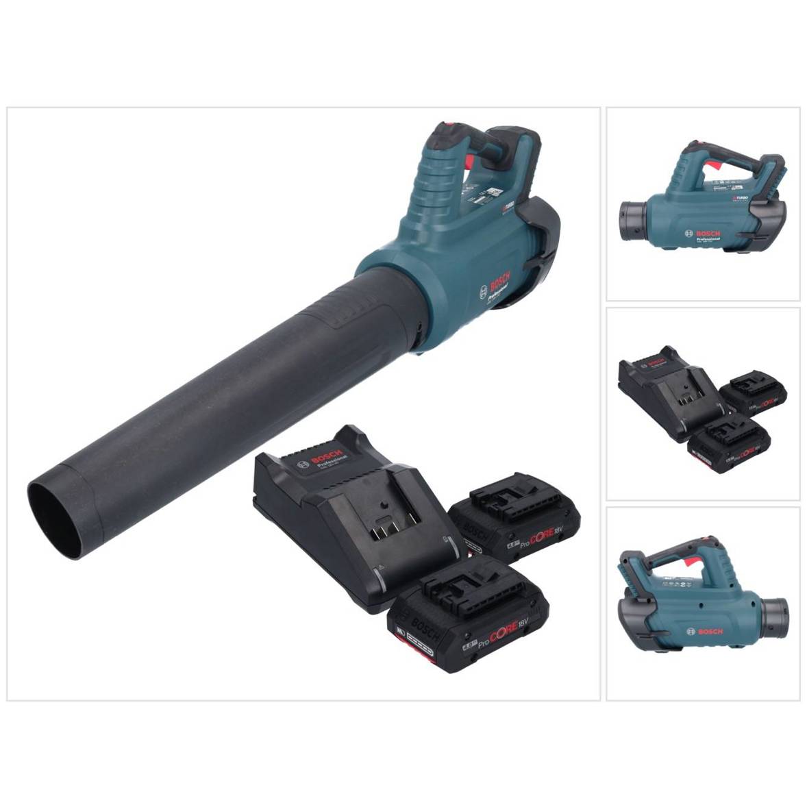 Bosch Professional - GBL 18V-750 Professional - Akku Gebläse - 18 V BITURBO Brushless, axial, 780 m³/h Luftdurchsatz