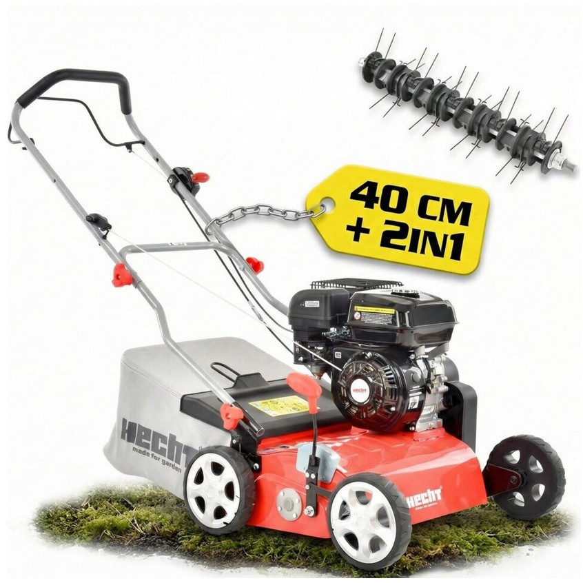 Hecht - Vertikutierer - 2-IN-1 - Benzin, 42 cm Arbeitsbreite, lüften
