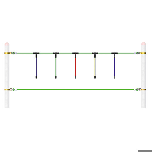 Huck Seilspielgeräte - Haiger Einzelelement Hangelseile - Kletteranlagen - Für Kinder ab 2 Jahren, geringe Fallhöhe