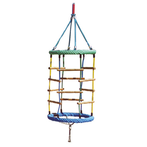 Huck Seilspielgeräte - Kletterkamin "Karussell" - Kletteranlagen - ø 70x180 cm, 300 kg Belastbarkeit, Herkules-Tauwerk