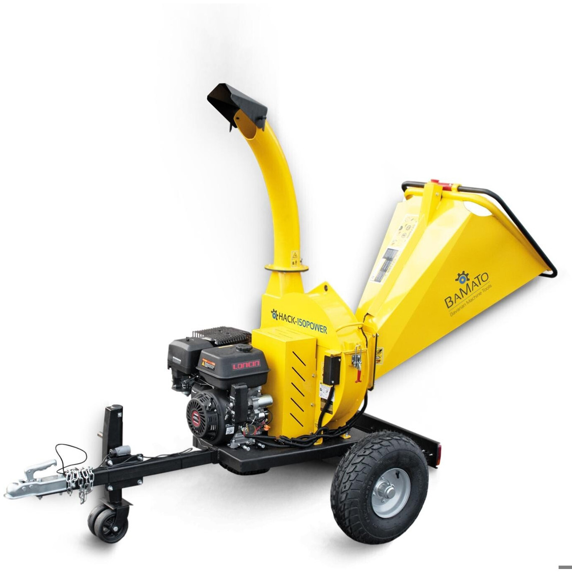 BAMATO - HACK-150POWER - Häcksler - Elektrostart, 12 cm Aststärke