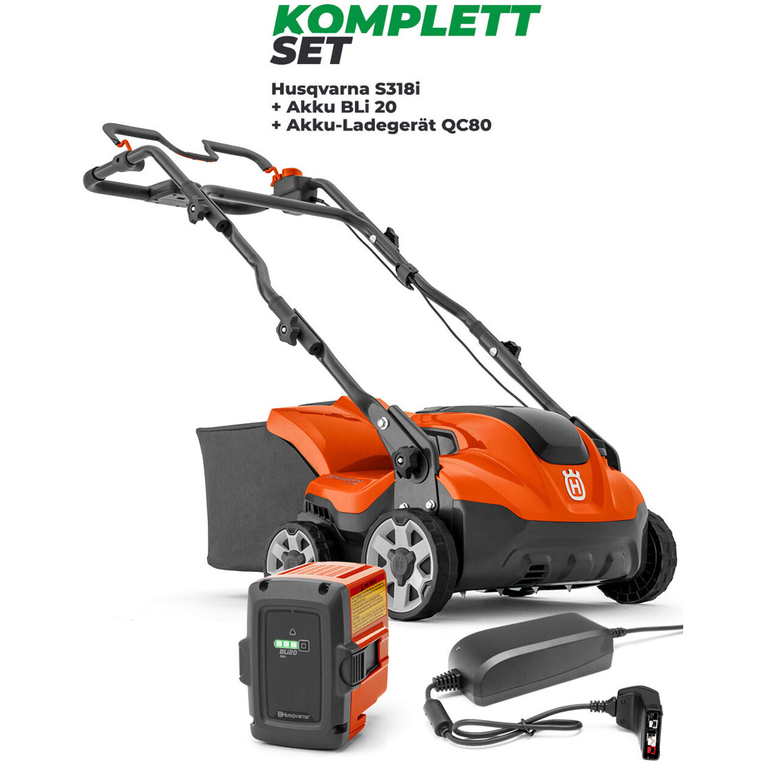 Husqvarna - S138i - Vertikutierer - 36 V Akkusystem, 45 Liter Fangkorbvolumen, 37 cm Arbeitsbreite