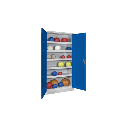 PAVOY - Ballschrank - Sportgeräteschrank - 1950x1000x500 mm, Enzianblau